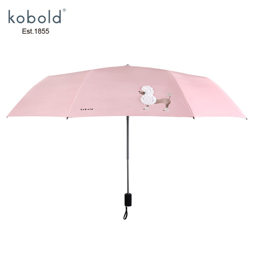 Kobold 태양 우산 여성 태양과 비 이중 목적 양산 자외선 차단제 자외선 우산 컴팩트 접이식 비의 우산 패치 자수