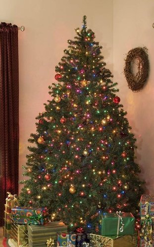 Haidi 크리스마스 트리 패키지 1.8m 암호화 녹색 크리스마스 트리 컬러 LED 장식 패키지 골드 레드 장식