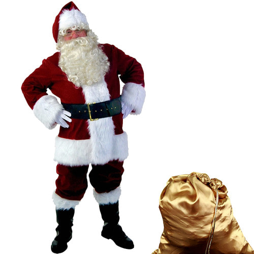 Shengquan COS 산타 클로스 의상 골드 벨벳 크리스마스 의상 세이코 맞춤형 산타 클로스 의상