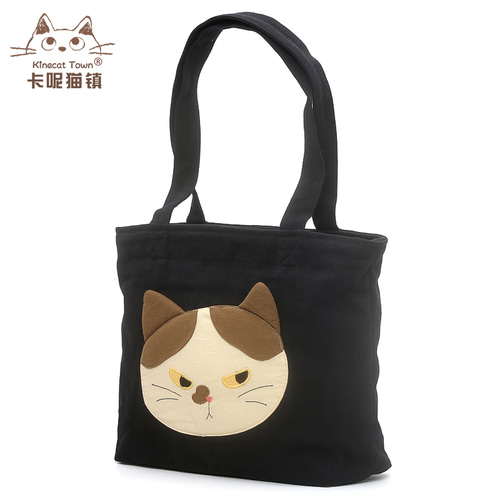 KINECAT kine cat 간단한 야생 트렌드 작은 어깨에 매는 가방 남성과 여성의 날 시리즈 토트 캔버스 가방 핸드백