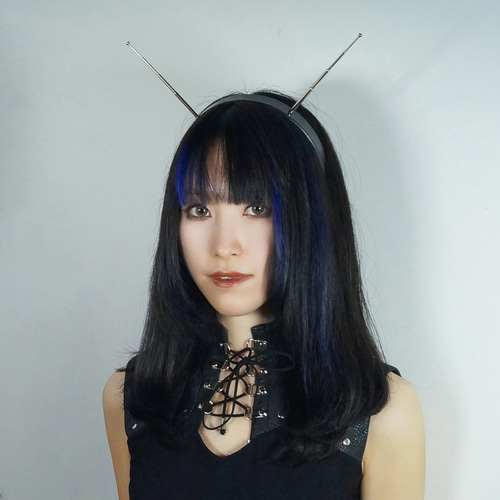 {Mr. Yi ’s Steam 컨티넨탈} Cyberpunk Sci-Fi Metal Teletubbies Hairpin Headband Headgear
