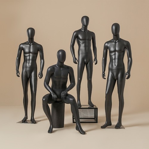 남성 바디 블랙 전신 매트 남성 의류 진열대 마네킹 전신 의류 매장 모델 인체 선반 인형