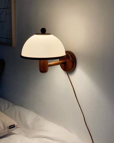 Bufanjia 빈티지 복고풍 유리 벽 램프 인 장식 북유럽 창조적 인 침실 거실 입구 조명 향수