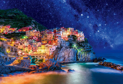 BEVERLY 수입 풍경 대형 성인 감압 퍼즐 별이 빛나는 하늘 Cinque Terre 슈퍼 난이도 1000 발광