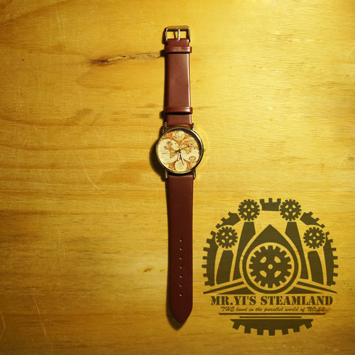 Mr. Yi steampunk 컨티넨탈 steampunk creative gift vintage England map handmade watch watch