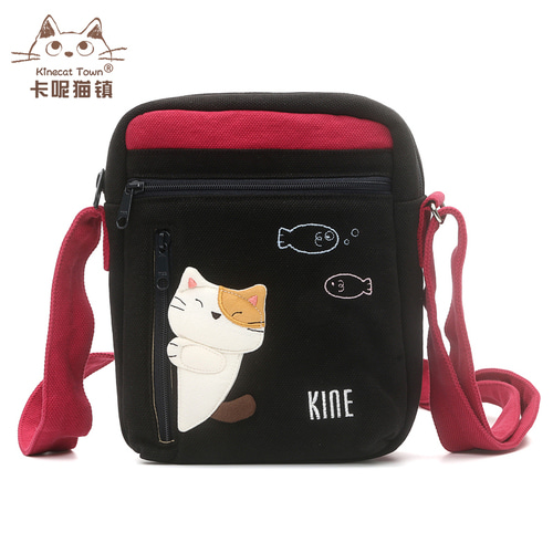 KINECAT KINE 고양이 순면 귀여운 수줍은 고양이 마이크로 싱글 디지털 카메라 가방 유행 히트 컬러 메신저 휴대 전화 가방