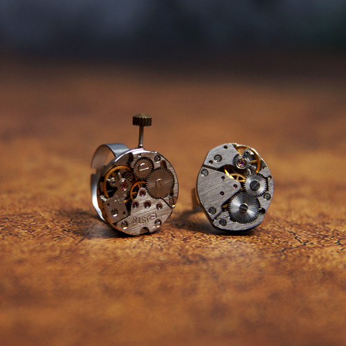{Mr. Yi ’s Steam 컨티넨탈} Steampunk gear watch core bronze ring ring