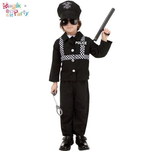 할로윈 아동 의상 성능 의류 소년 Little Policeman Cosplay Masquerade Cosplay
