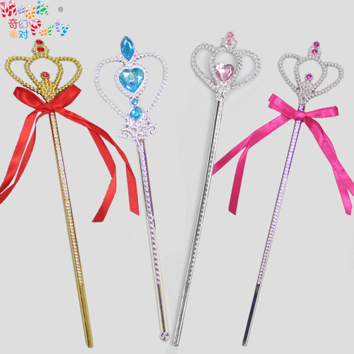 할로윈 Princess Gem Headband Ribbon Magic Wand Fairy Wand Cane Angel Wand Wand Little Magic Fairy Toy 붉은 보석 머리띠