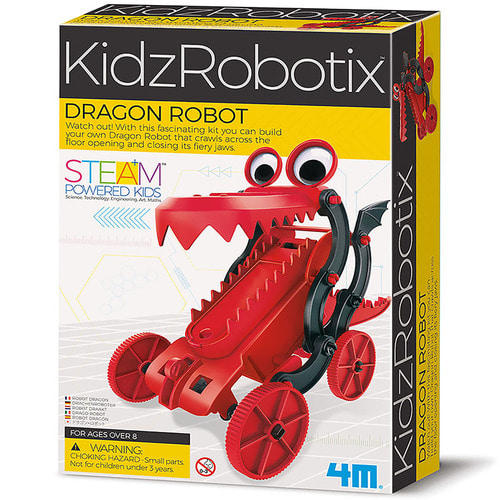 4M STEAM 수입 장난감 빠른 실행 기계 드래곤 과학 교육 창의 과학 인기 과학 기술 소규모 생산 퍼즐