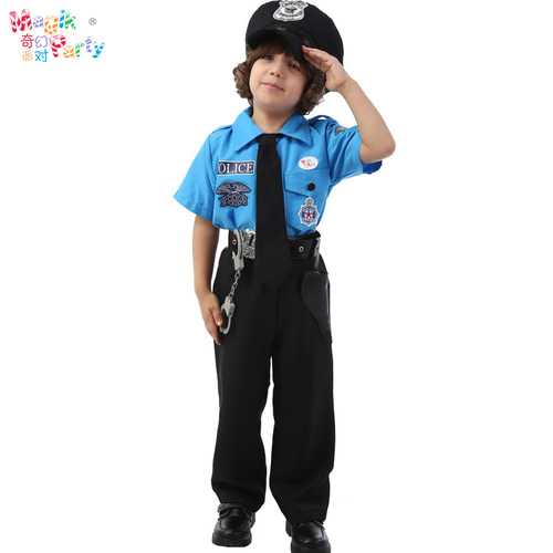 할로윈 어린이 공연 의상 Cos Kindergarten Boy 꼬마 경찰 교통 경찰관 군복 공연 의상 장식