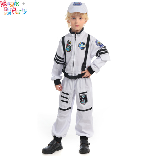 할로윈 아동 직업 유니폼 공연 의상 코스프레 공연 의상 소년 우주 비행사 캡틴 유니폼