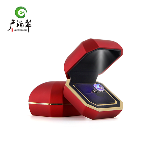 Guangbo Cui 보석 함 LED 빛 페인트 펜던트 반지 펜던트 다이아몬드 반지 목걸이 상자 상한 반지 상자