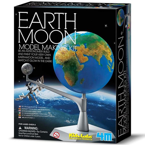 4M STEAM 수입 장난감 빛나는 지구와 달 모델 세트 천문 우주 태양 시리즈 행성 관측