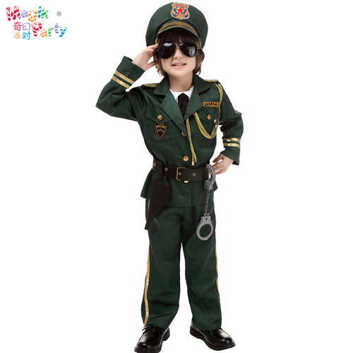 할로윈 어린이 공연 의상 코스프레 공연 복장 소년 경찰관 군복 코스프레