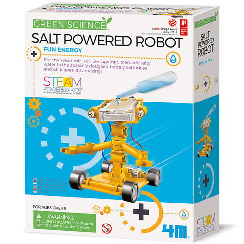 4M STEAM 교육 장난감 소금 이동 로봇 수입 기술 실험 소규모 생산 실습 DIY 소년