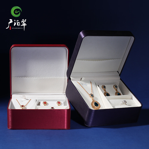 Guangbo Cui 대용량 기모 가죽 보석 포장 상자 반지 펜던트 목걸이 팔찌 보석 귀걸이 수납