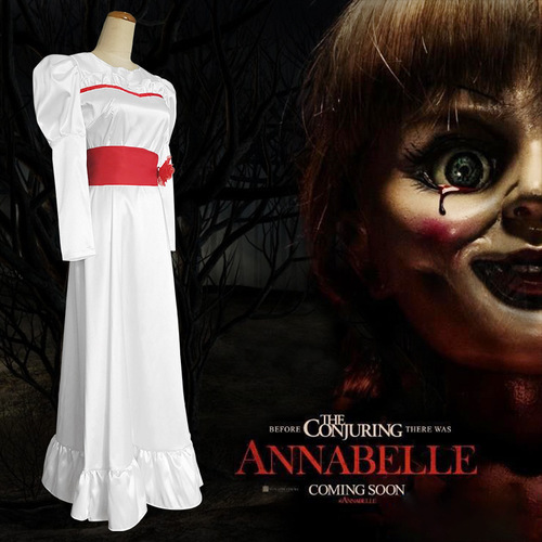 Annabel 잠옷 코스프레 유령 인형 파티 가장 무도회 공포 의상 드레스