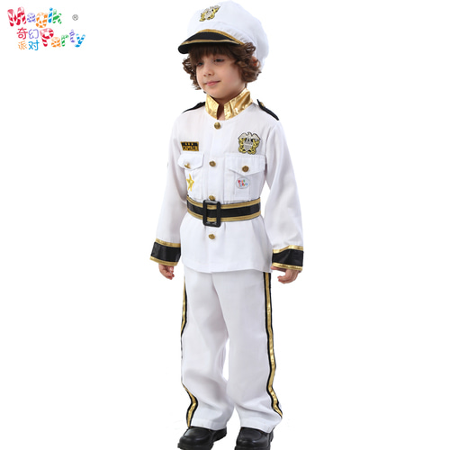 아동 공연 의상 코스프레 공연 의상 소년 리틀 공군 및 주니어 해군 캡틴 유니폼