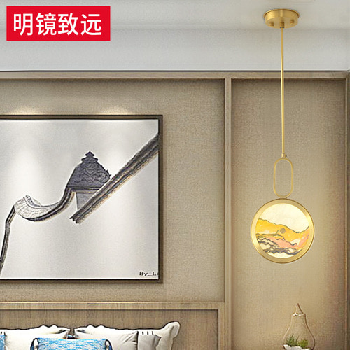 Mingliyuan 에나멜 새로운 중국 가벼운 럭셔리 작은 샹들리에 개성 크리 에이 티브 디자이너 침실 침대 옆 램프 산 직경 13 * 높은 130cm