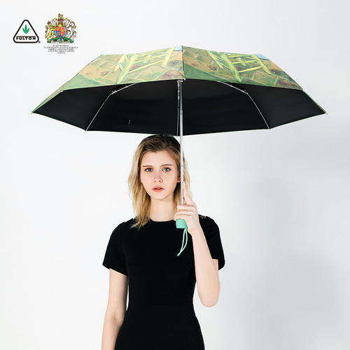 21 봄과 여름 새로운 Fulton Fulton 영국 박물관 조인트 썬 스크린 우산 2 목적 검은 접착제 우산