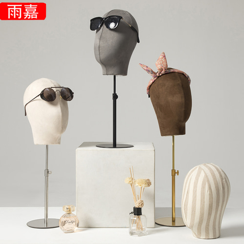Yujia 의류 매장 모자 모델 헤드 소품 남성과 여성 귀걸이 Dumhead 모델 디스플레이 선반 창 표시 프레임