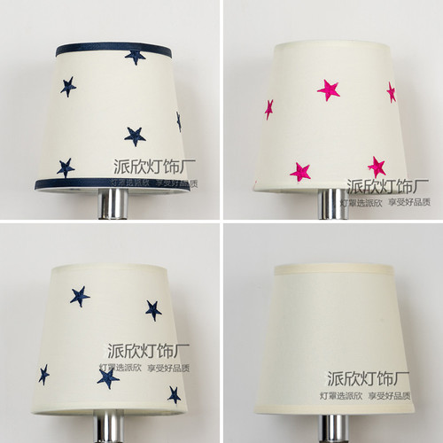 베스트셀러 새로운 별 패턴 삼 베 램프 램프 샹들리에 구리 벽 램프 테이블 램프 레스토랑 거실 간단한 헝겊 덮개