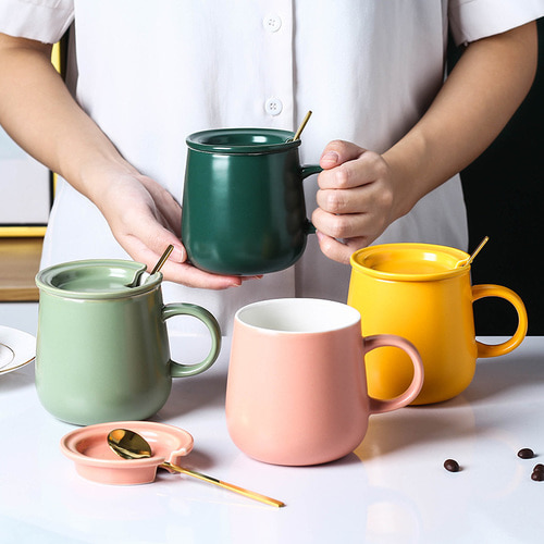 Wanhua 준비 IS 머그컵 Mup 간단한 커플 컵 세라믹 컵 사무실 워터 컵 홈 커피 컵