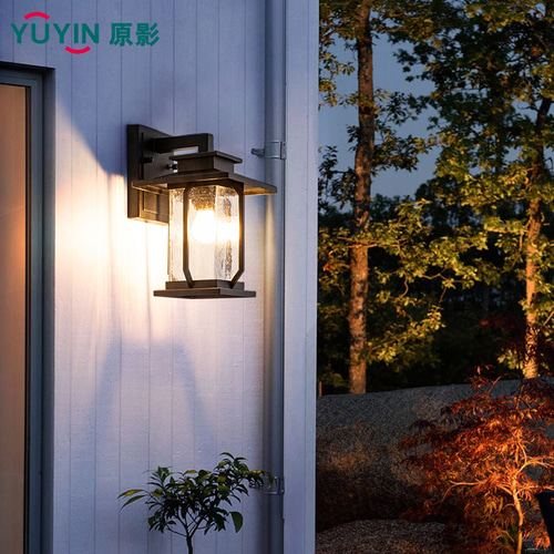 LED 벽 라이트 방수 미국 야외 문 복도 램프 Retros 햇볕 테라스 램프 벽 램프 야외 조명 램프