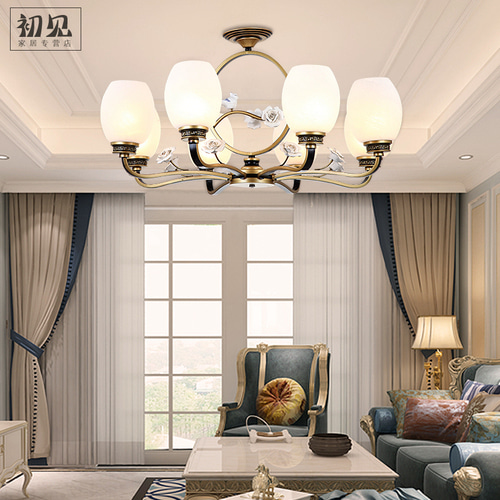 현대 새로운 중국 침실 샹들리에 거실 거실 큰 빛 창조적 인 성격 샹들리에 레스토랑 램프 분위기 중국 바람 램프