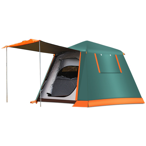 텐트 야외 3-4 사람들이 완전 자동 이중 두꺼운 비 무료 속도 열기 절묘한 알루미늄 막대 휴대용 캠핑 캠핑 캠핑