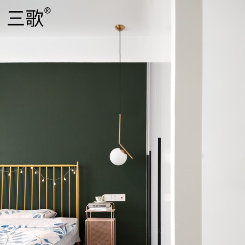 북유럽 침대 샹들리에 크리 에이 티브 성격 간단한 포스트 - 현대적인 빛 럭셔리 유리 레스토랑 침실 거실 배경 벽 램프